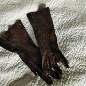 'Tailored Gloves' Brown Leather Gloves